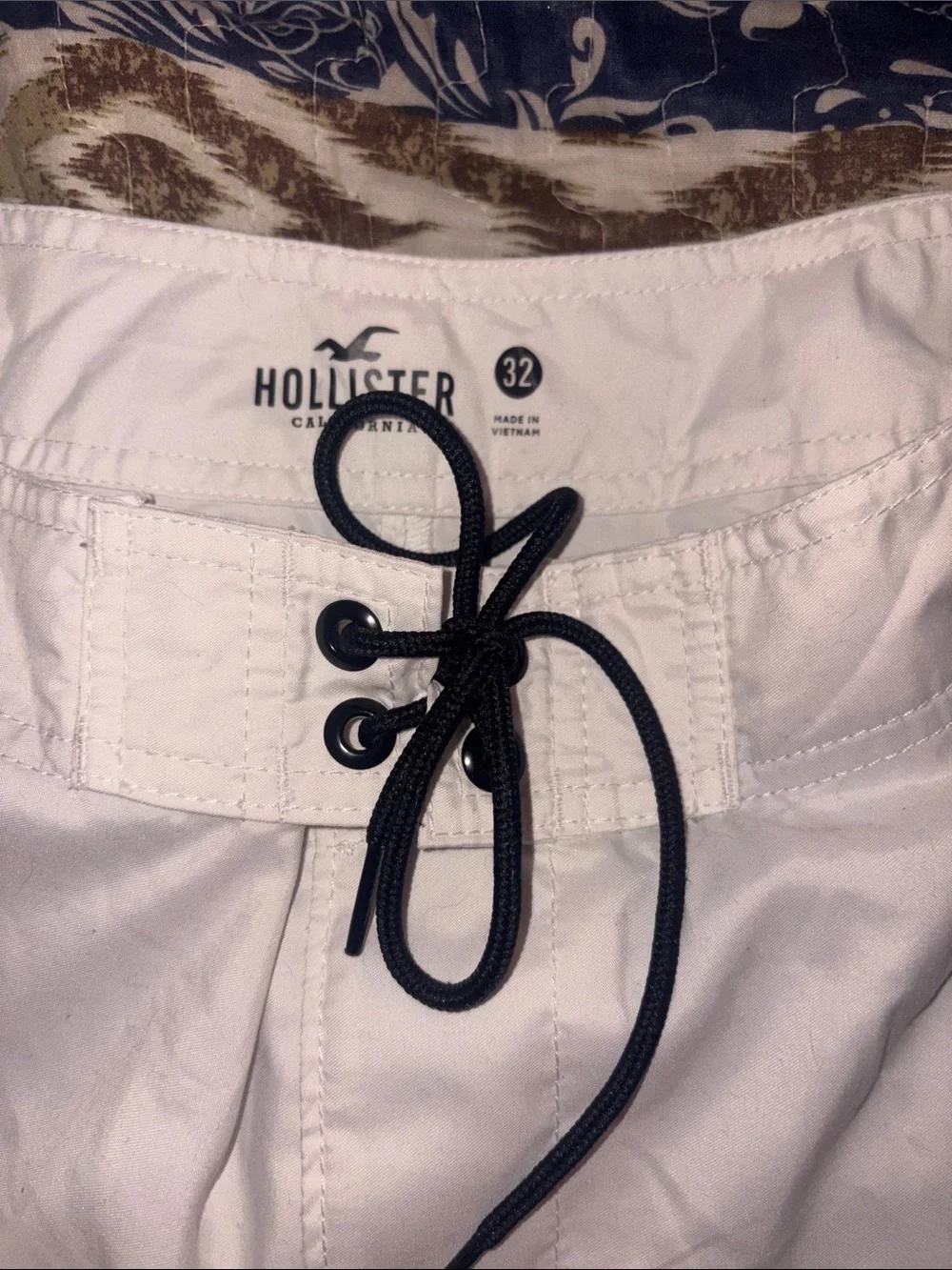 Hollister Men’s White to Black Ombre Swim Board Shorts